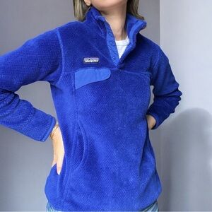 Patagonia Retool Snap T Fleece Pullover Jacket Royal Blue S